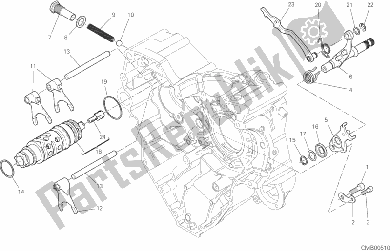 Wszystkie części do Mechanizm Zmiany Biegów Ducati Multistrada 1260 S ABS Thailand 2019